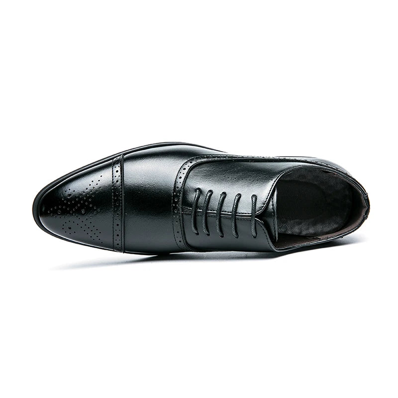 Schnürschuhe Herren schwarz mit Cap-Toe und klassischem Design - 7 - Atelier-Zofia
