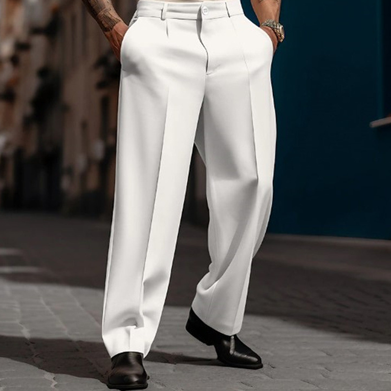 Herren-Hose grau weit mit Bundfalten - 4 - Atelier-Zofia