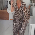 Maxikleid Damen braun figurbetont mit V-Ausschnitt und kurzen Ärmeln - 1 - Atelier-Zofia