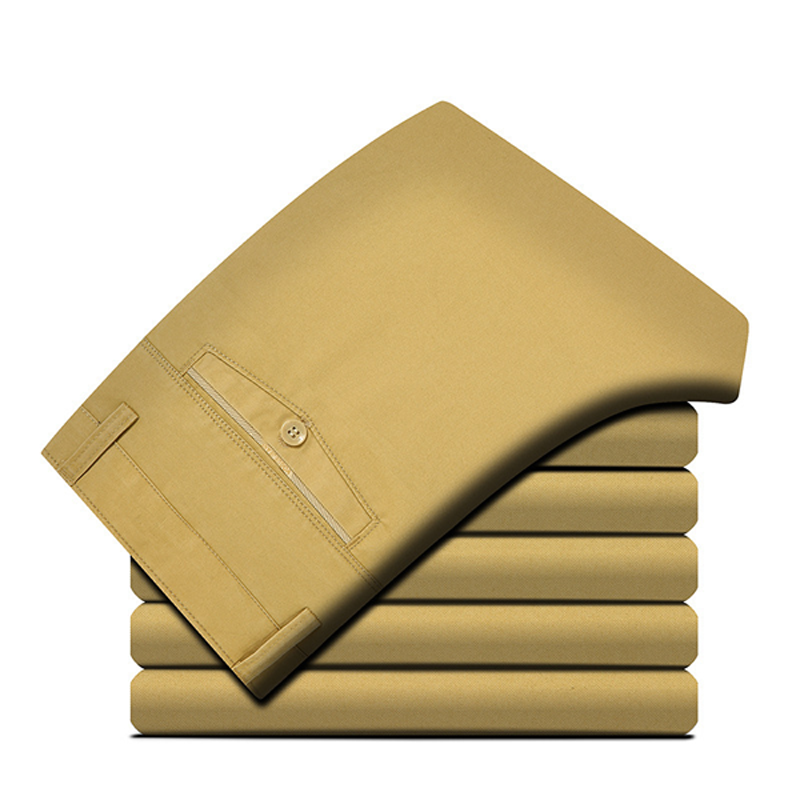 Herren Chinos beige schmal geschnitten mit Taschen - 2 - Atelier-Zofia