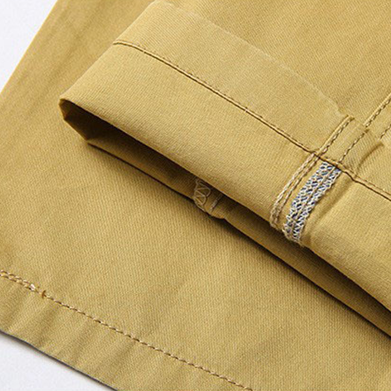 Herren Chinos beige schmal geschnitten mit Taschen - 6 - Atelier-Zofia