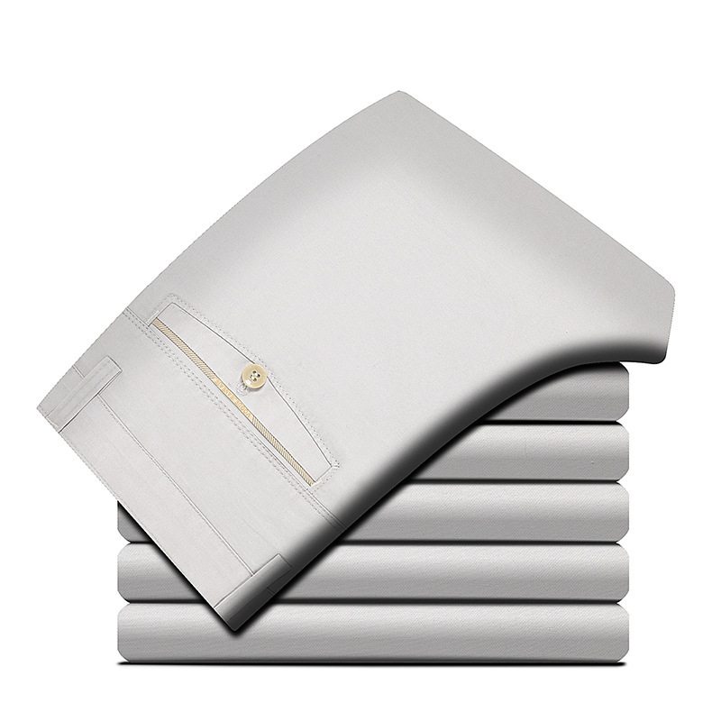 Herren Chinos beige schmal geschnitten mit Taschen - 11 - Atelier-Zofia