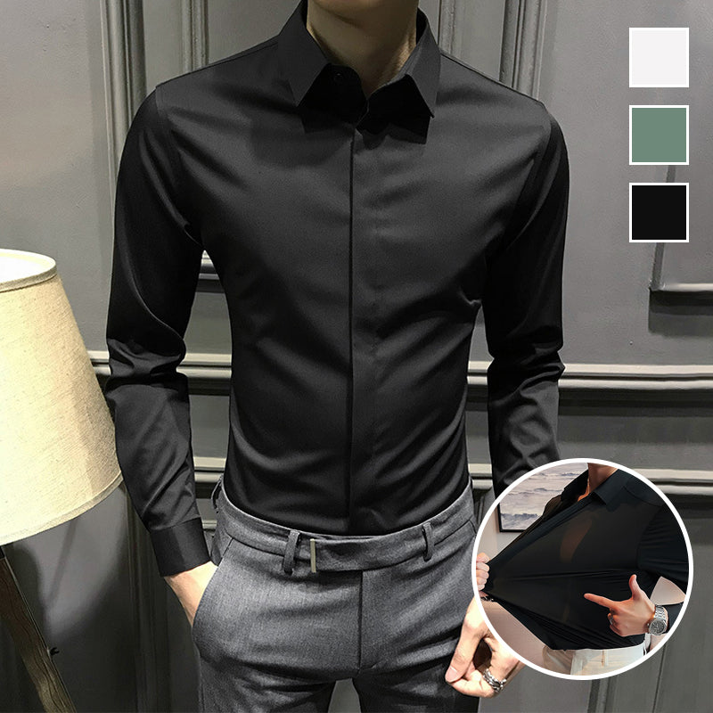 Herren Hemd weiß tailliert mit langem Arm - 6 - Atelier-Zofia