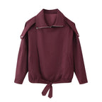 Jacke Damen rot mit Taillenzug und Stehkragen - 1 - Atelier-Zofia