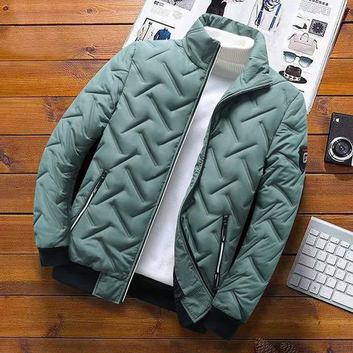 Steppjacke Herren schwarz tailliert mit Reißverschluss - 5 - Atelier-Zofia