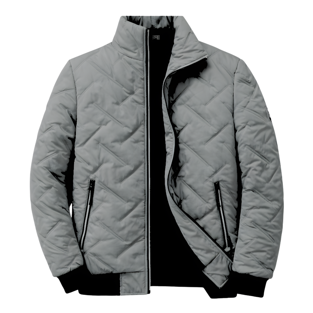 Steppjacke Herren schwarz tailliert mit Reißverschluss - 7 - Atelier-Zofia