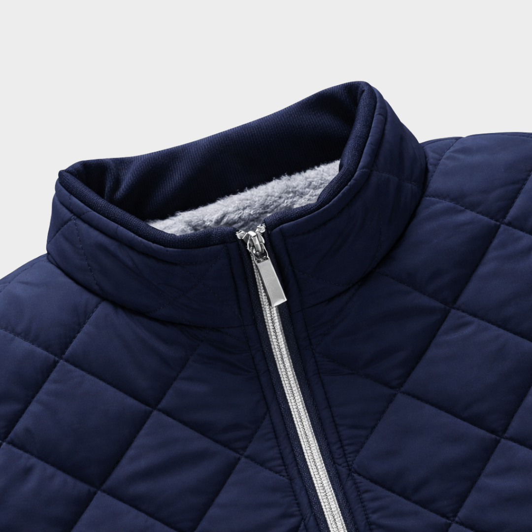 Steppjacke Herren schwarz tailliert mit praktischen Taschen - 5 - Atelier-Zofia