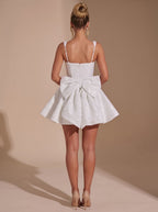 Kleid Damen rosa figurbetont mit großem Rückenknoten - 11 - Atelier-Zofia