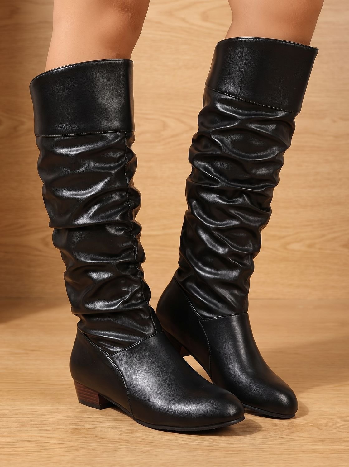 Stiefel Damen weiß figurbetont mit gerafftem Schaft - 4 - Atelier-Zofia