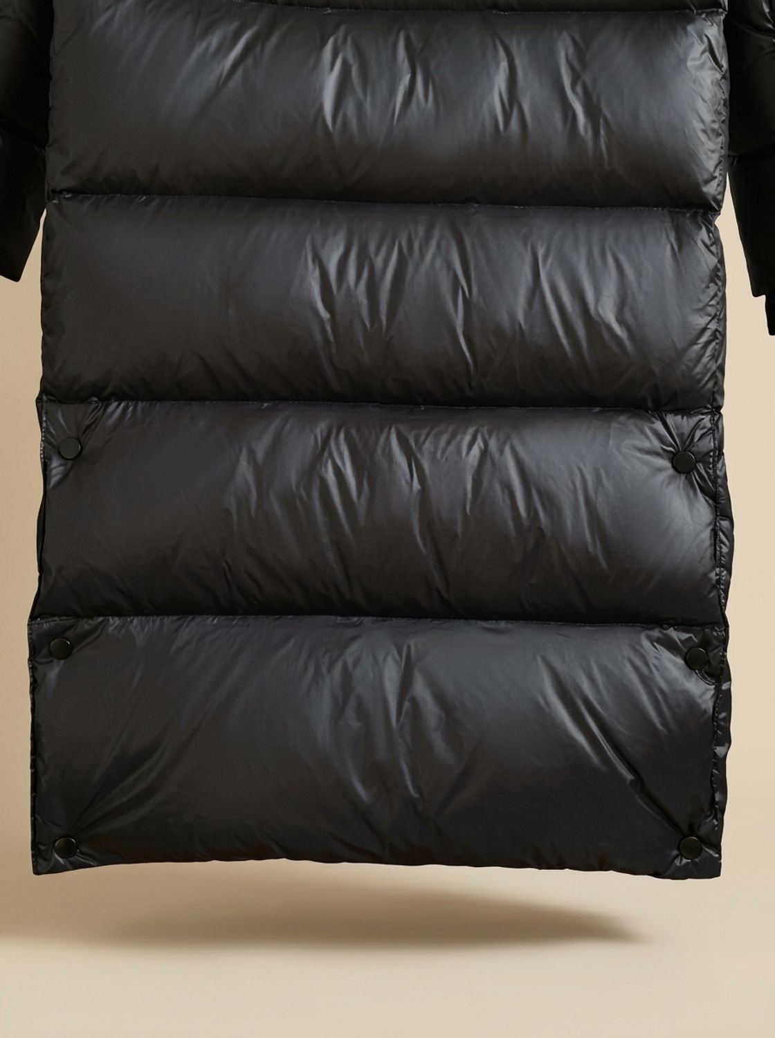 Steppmantel Damen schwarz langärmlig mit Kapuze - 5 - Atelier-Zofia