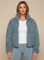 Damenjacke mit Stehkragen und Reißverschluss – Bequemer Schnitt - 1 - Atelier-Zofia