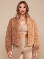 Damenjacke mit Stehkragen und Reißverschluss – Bequemer Schnitt - 4 - Atelier-Zofia