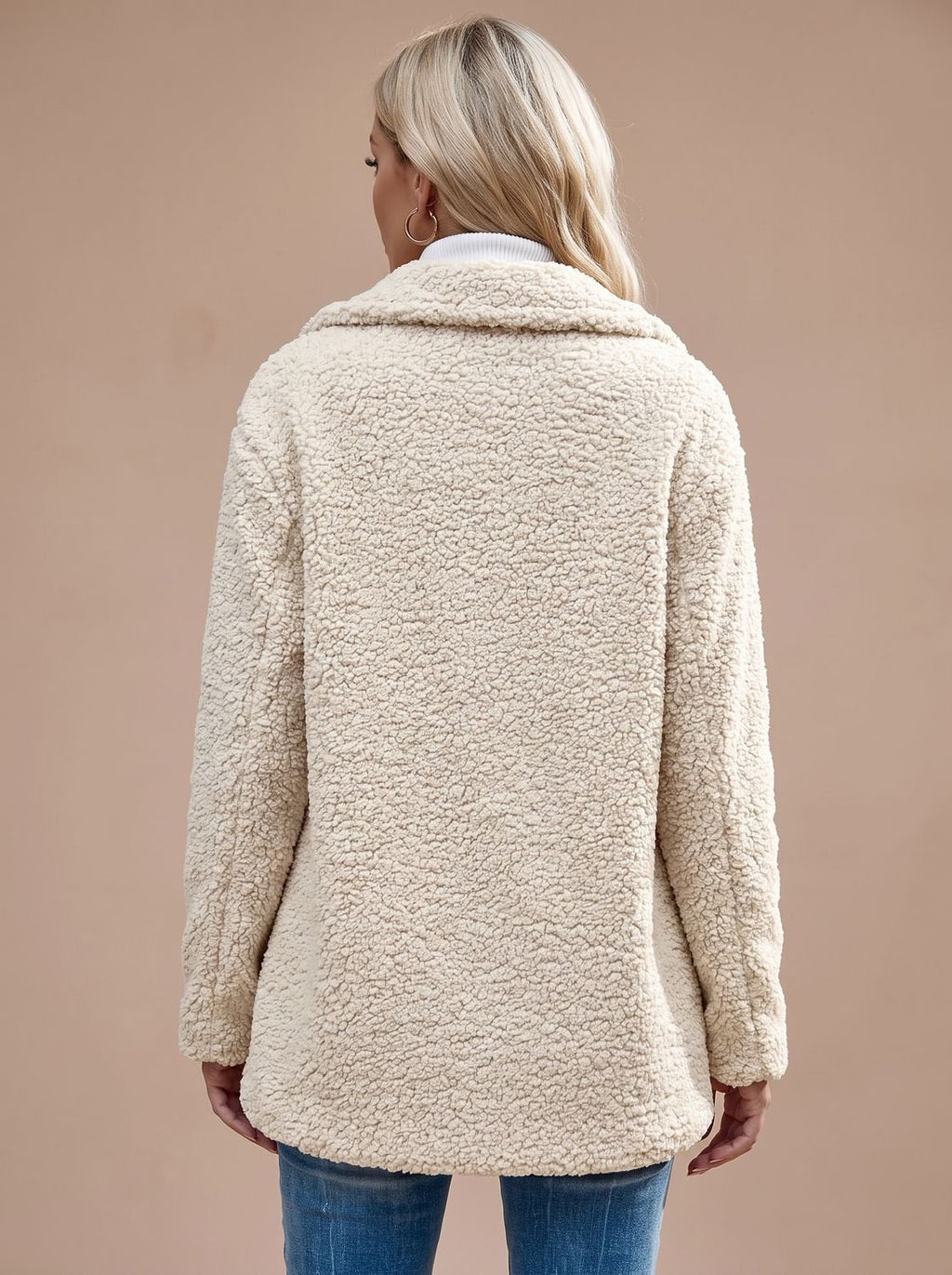 Damenjacke mit lässiger Passform und doppelter Knopfleiste - 6 - Atelier-Zofia