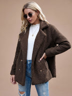 Damenjacke mit lässiger Passform und doppelter Knopfleiste - 8 - Atelier-Zofia
