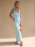 Maxikleid Damen mit figurbetontem Schnitt und Rundhalsausschnitt - eleganter Look - 1 - Atelier-Zofia