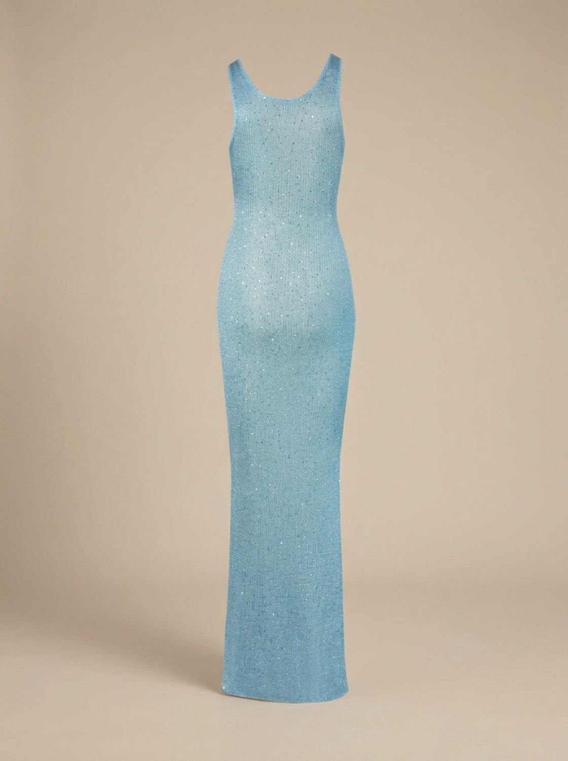 Maxikleid Damen mit figurbetontem Schnitt und Rundhalsausschnitt - eleganter Look - 10 - Atelier-Zofia