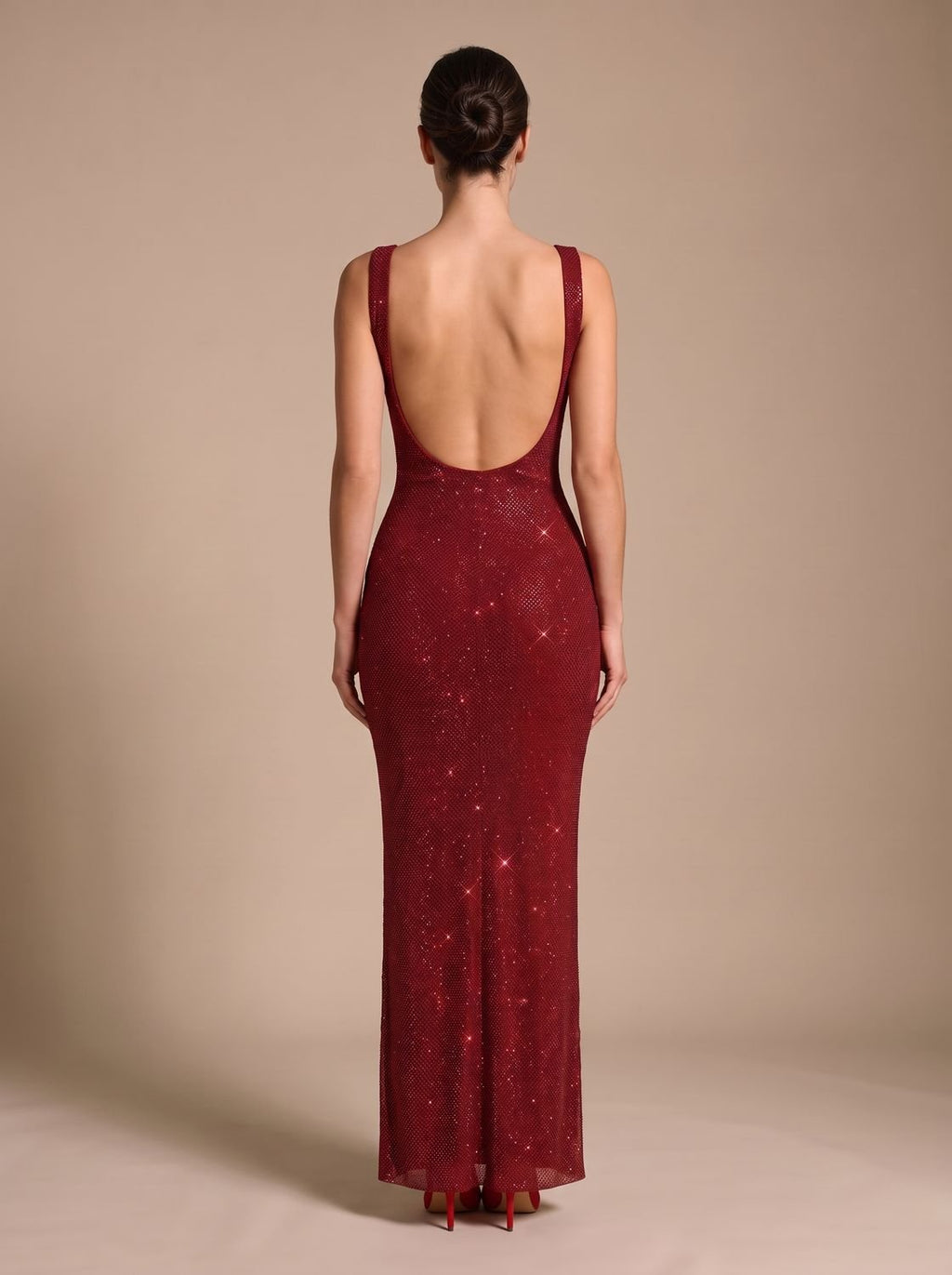 Maxikleid Damen mit schmaler Passform und quadratischem Ausschnitt - 3 - Atelier-Zofia