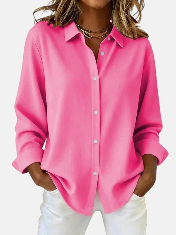 Bluse Damen mit klassischem Kragen und lässiger Passform - ideal für jeden Anlass - 1 - Atelier-Zofia