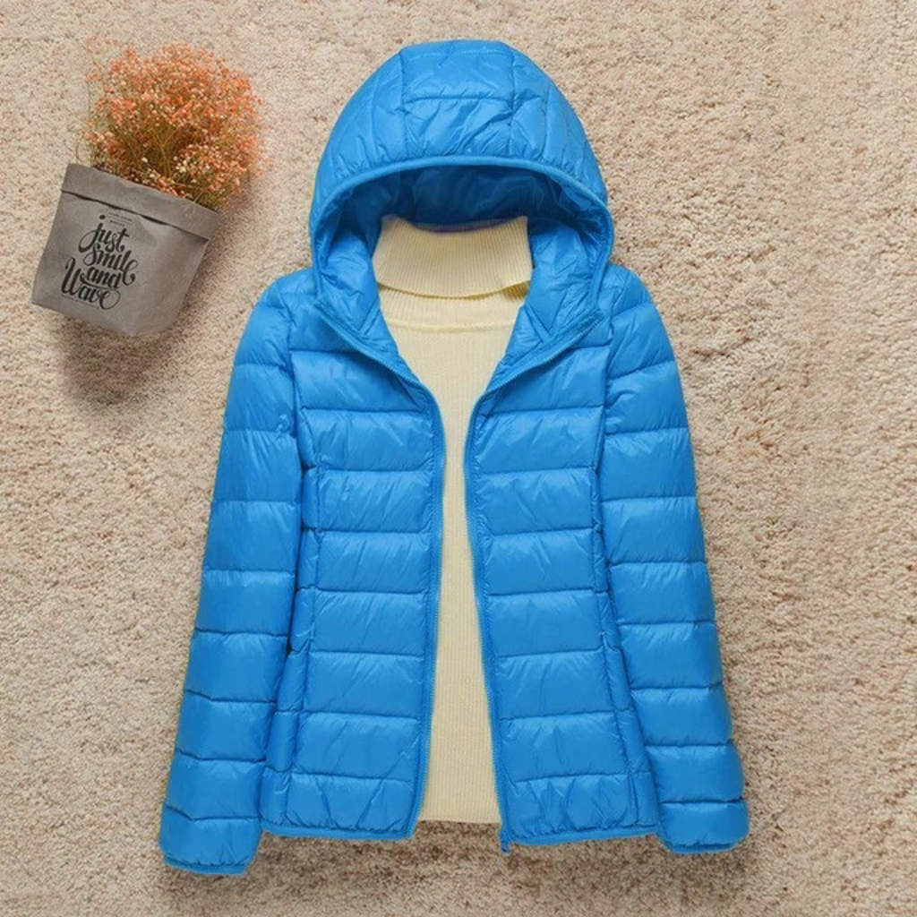 Damenjacke mit hohem Kragen und praktischer Kapuze - ideal für die Übergangszeit - 4 - Atelier-Zofia