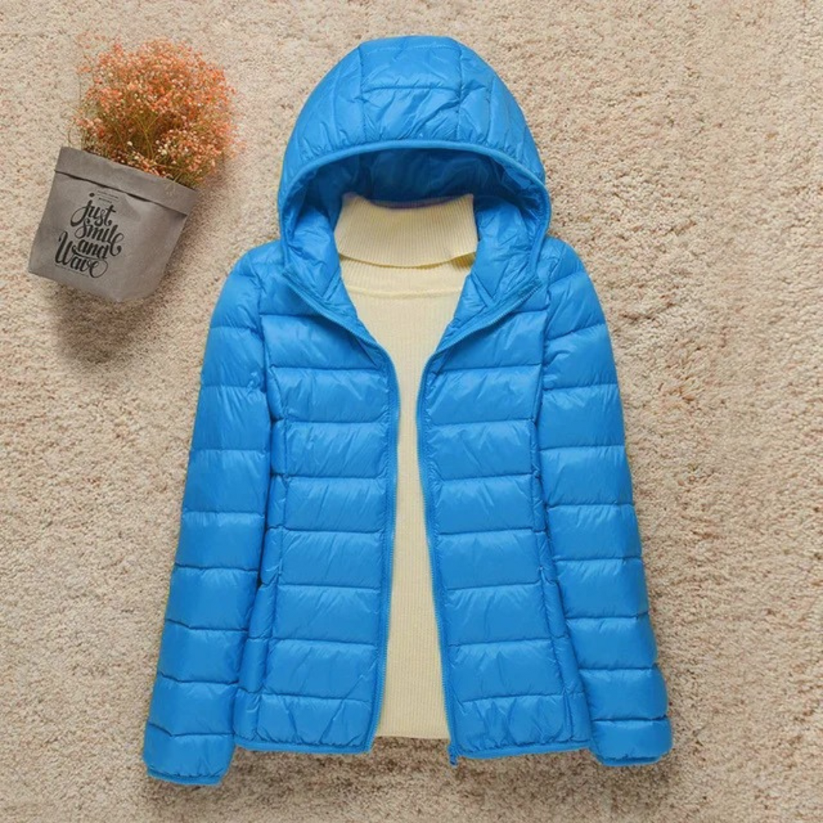 Damenjacke mit hohem Kragen und praktischer Kapuze - ideal für die Übergangszeit - 4 - Atelier-Zofia
