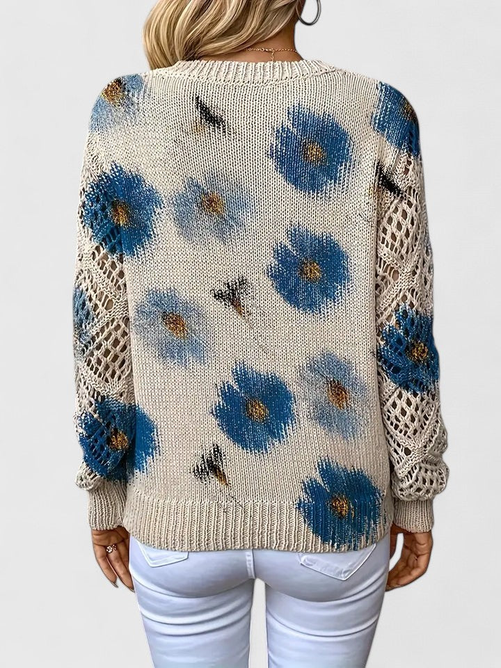 Damen Pullover mit V-Ausschnitt und lässiger Passform - ideal für den Alltag - 8 - Atelier-Zofia