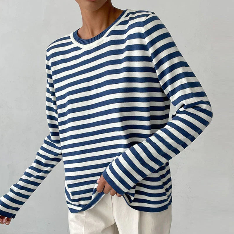 Pullover Damen mit Rundhalsausschnitt und lässigem Schnitt | A&Z - 4 - Atelier-Zofia