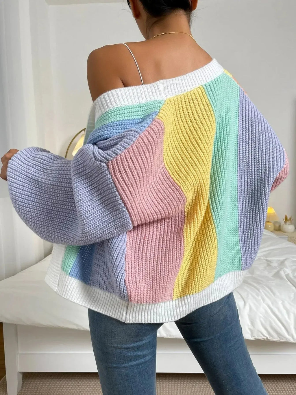 Cardigan Damen mit lässigem Schnitt und weitem Arm - 2 - Atelier-Zofia