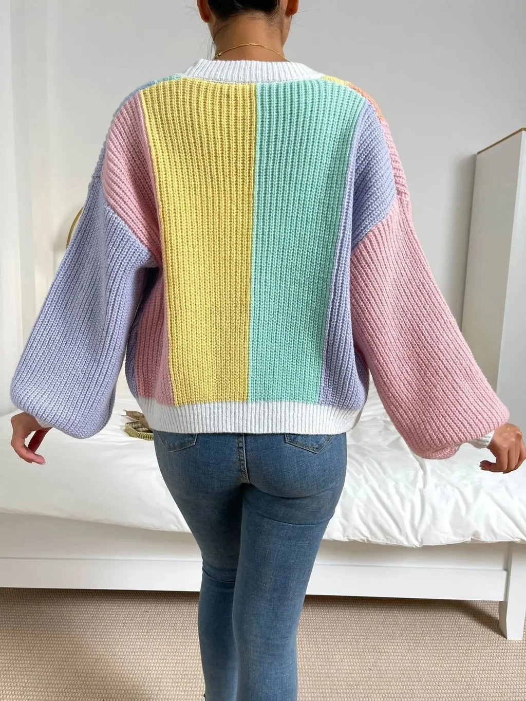 Cardigan Damen mit lässigem Schnitt und weitem Arm - 3 - Atelier-Zofia