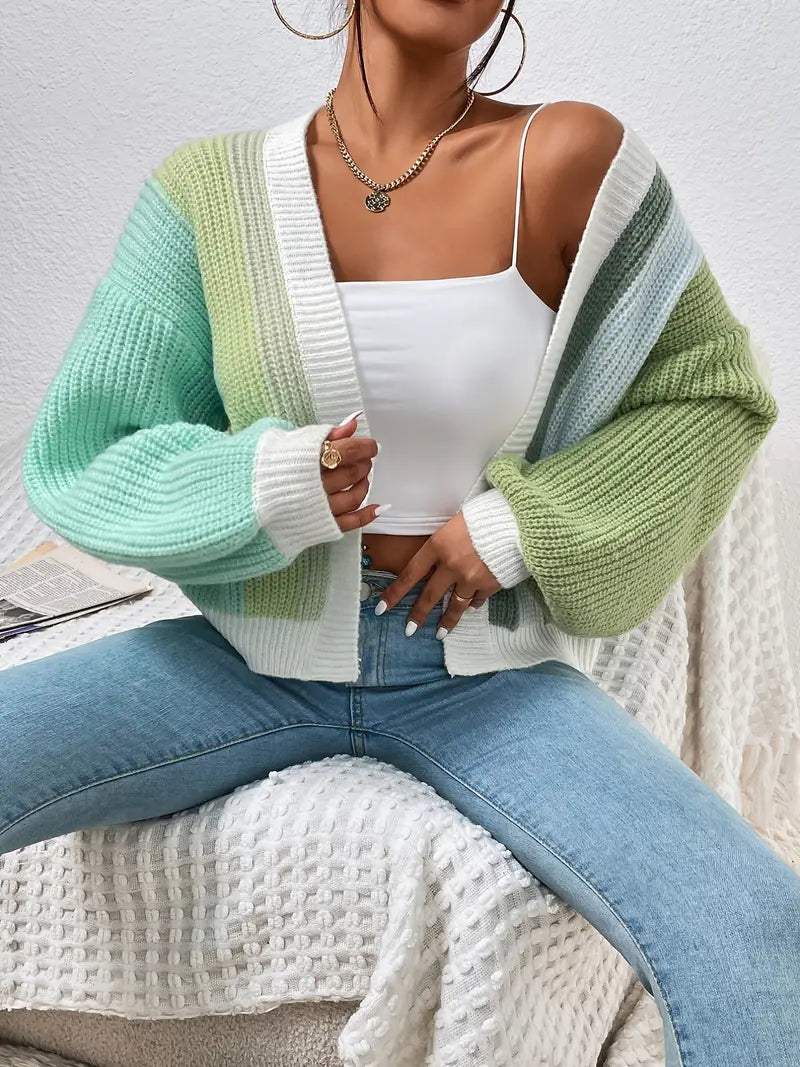 Cardigan Damen mit lässigem Schnitt und weitem Arm - 9 - Atelier-Zofia