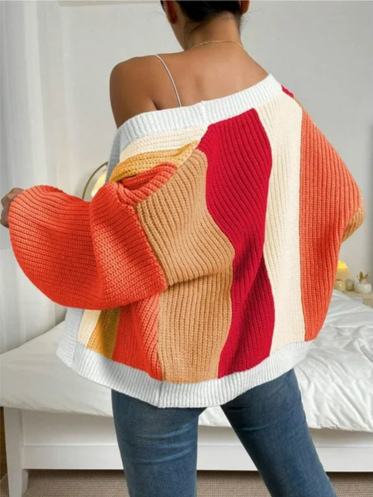 Cardigan Damen mit lässigem Schnitt und weitem Arm - 11 - Atelier-Zofia
