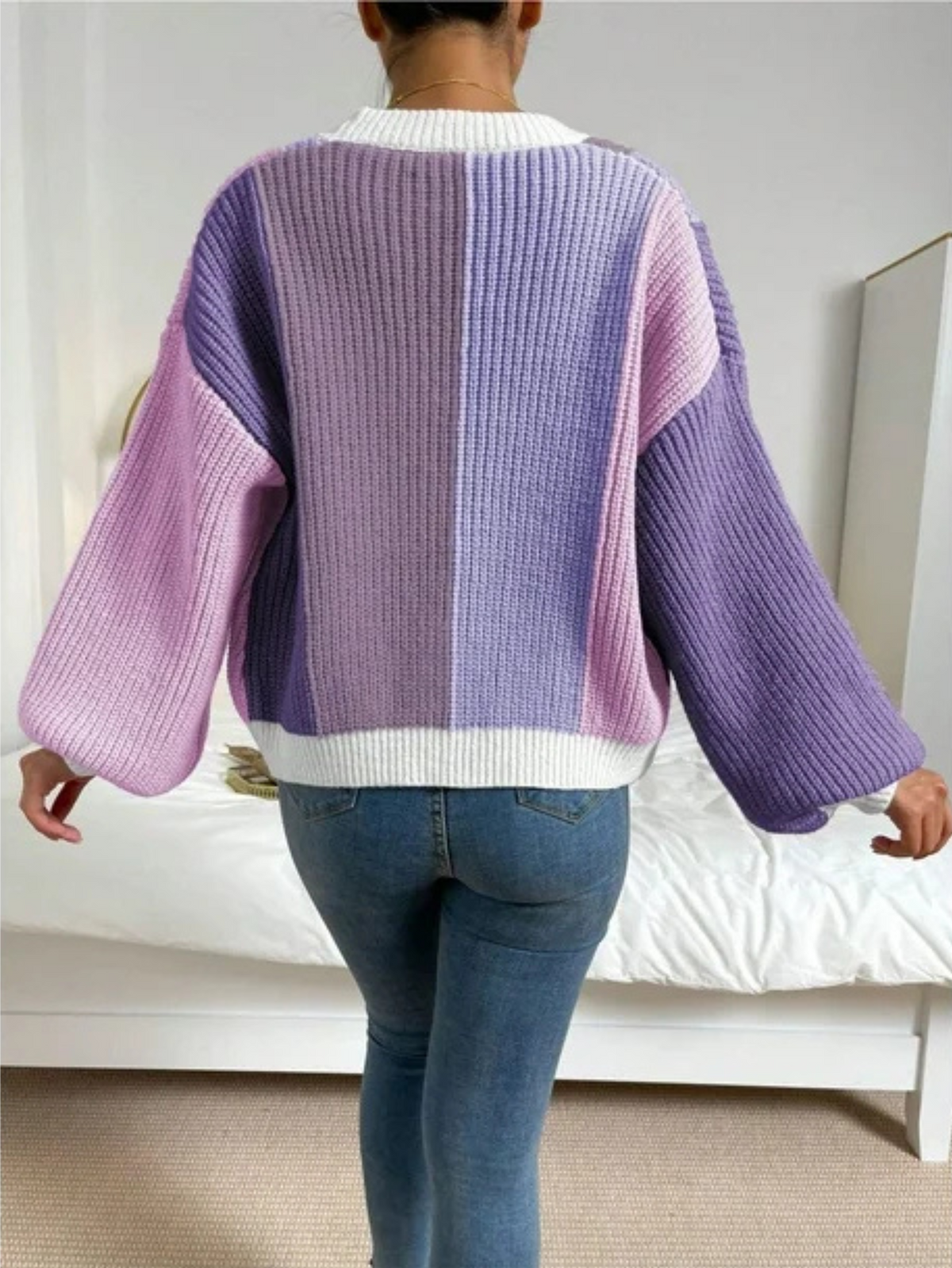 Cardigan Damen mit lässigem Schnitt und weitem Arm - 14 - Atelier-Zofia