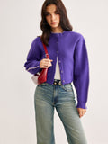 Damen Cardigan mit Knopfverschluss und lässigem Schnitt | A&Z - 2 - Atelier-Zofia