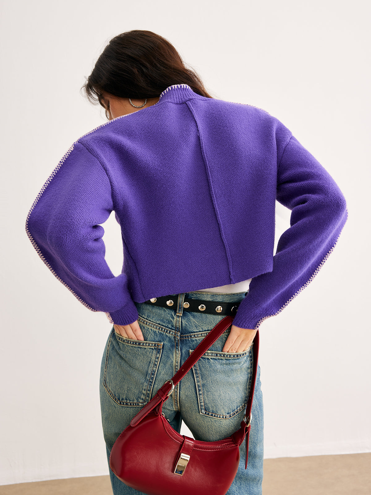 Damen Cardigan mit Knopfverschluss und lässigem Schnitt | A&Z - 5 - Atelier-Zofia