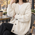Cardigan Damen oversized Schnitt mit Knopfleiste | A&Z - 1 - Atelier-Zofia