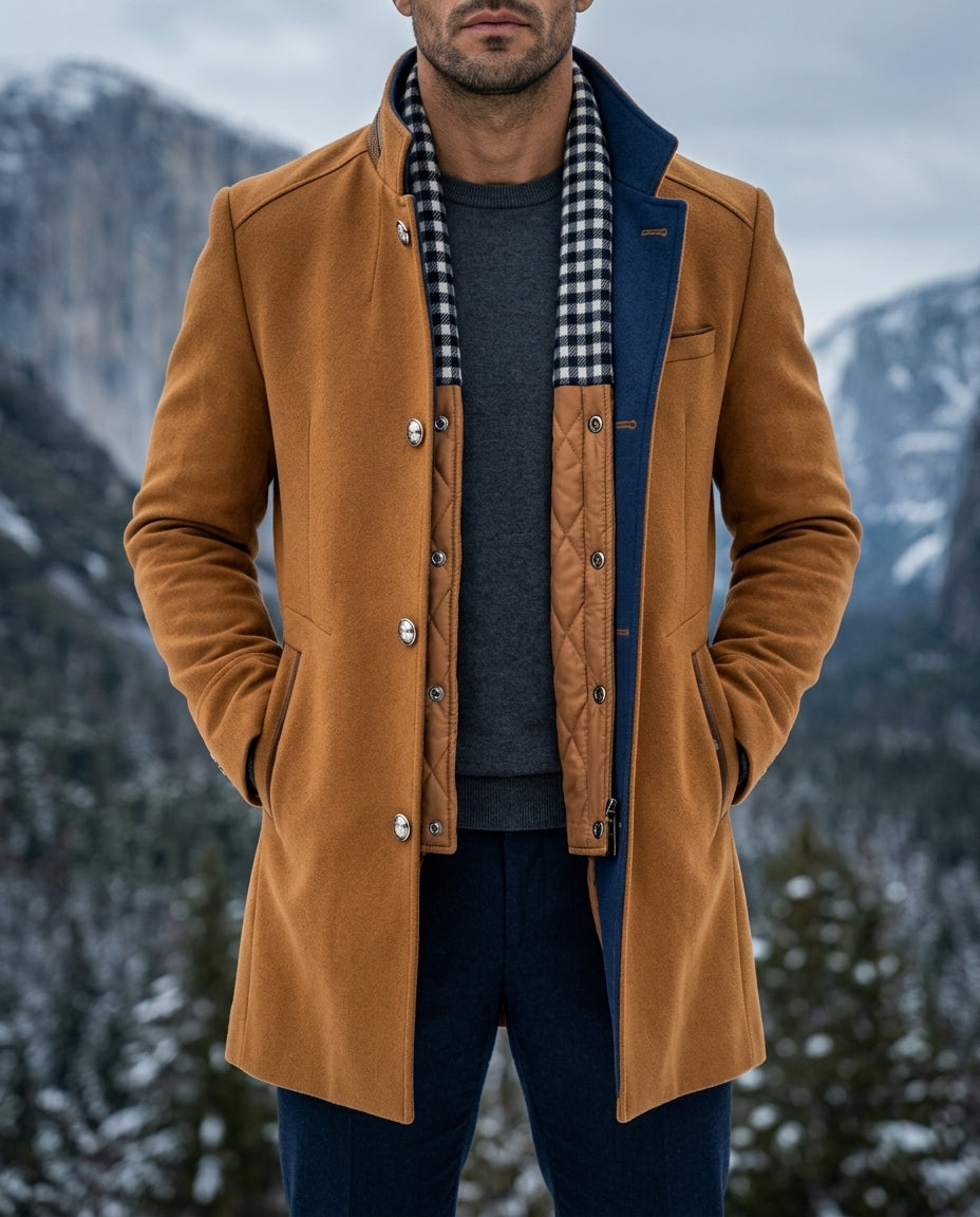Herren Wintermantel mit elegantem Schnitt und praktischen Taschen | A&Z - 1 - Atelier-Zofia