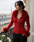 Cardigan Damen mit tailliertem Schnitt und praktischem Reißverschluss | A&Z - 1 - Atelier-Zofia
