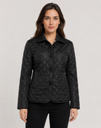 Jacke Damen schwarz tailliert mit Knopfverschluss - 1 - Atelier-Zofia