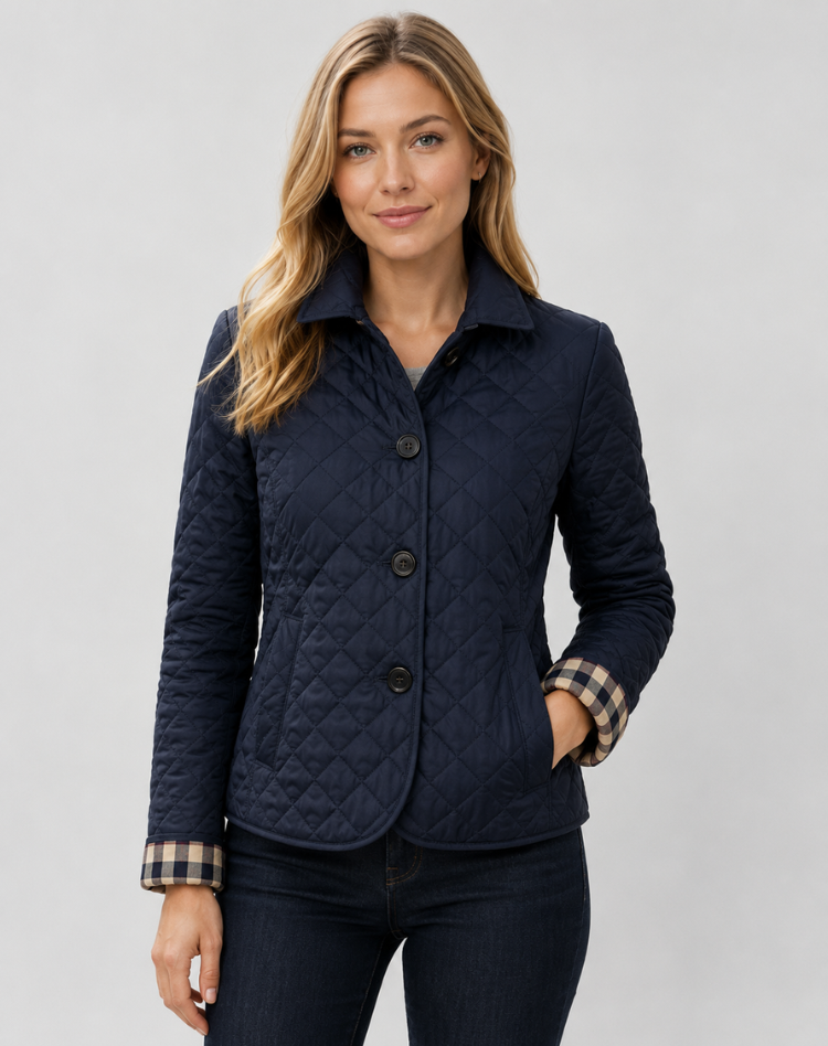 Jacke Damen schwarz tailliert mit Knopfverschluss - 6 - Atelier-Zofia