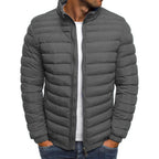 Steppjacke Herren grün figurbetont mit hohem Kragen - 6 - Atelier-Zofia