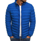 Steppjacke Herren grün figurbetont mit hohem Kragen - 8 - Atelier-Zofia