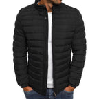 Steppjacke Herren grün figurbetont mit hohem Kragen - 10 - Atelier-Zofia