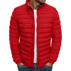 Steppjacke Herren grün figurbetont mit hohem Kragen - 12 - Atelier-Zofia