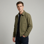 Jacke Herren schwarz tailliert mit Reißverschluss und Stehkragen - 2 - Atelier-Zofia