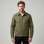 Jacke Herren schwarz tailliert mit Reißverschluss und Stehkragen - 5 - Atelier-Zofia