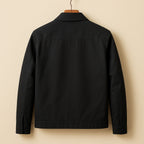 Jacke Herren schwarz tailliert mit Reißverschluss und Stehkragen - 10 - Atelier-Zofia
