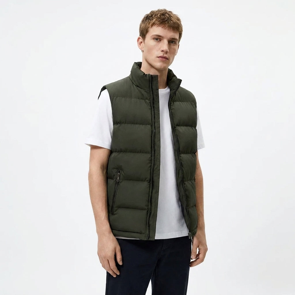 Weste Herren schwarz tailliert mit hohem Kragen - 3 - Atelier-Zofia