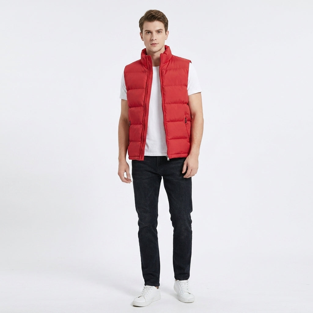 Weste Herren schwarz tailliert mit hohem Kragen - 4 - Atelier-Zofia