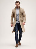 Mantel Herren beige tailliert mit Knöpfen - 1 - Atelier-Zofia