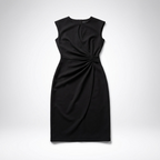 Kleid Damen schwarz figurbetont mit Schlüssel-Ausschnitt - 4 - Atelier-Zofia