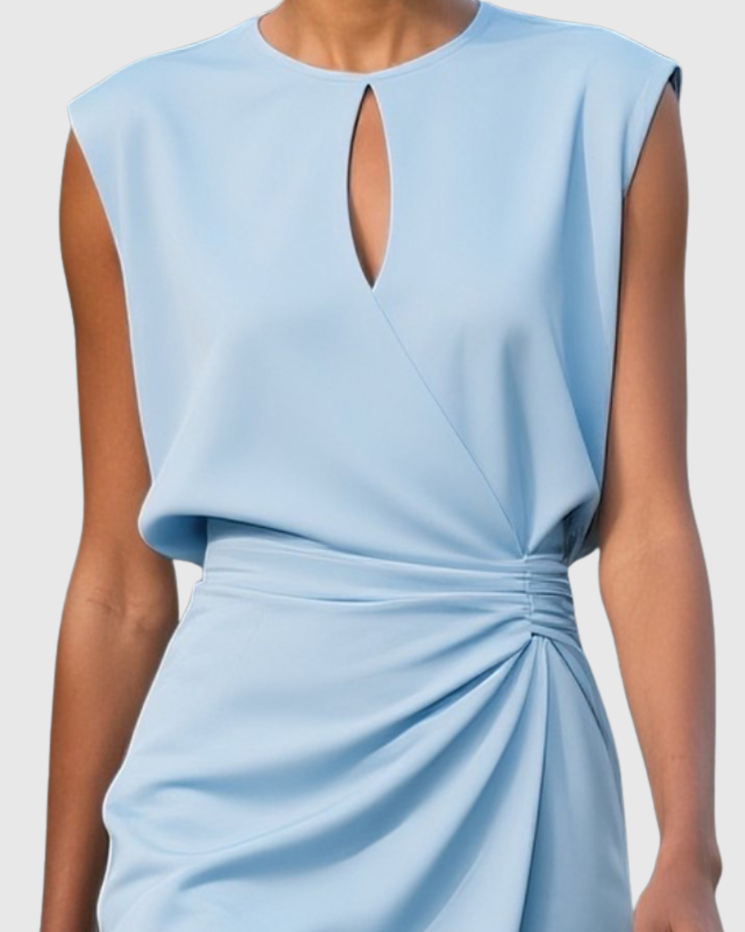 Kleid Damen schwarz figurbetont mit Schlüssel-Ausschnitt - 5 - Atelier-Zofia